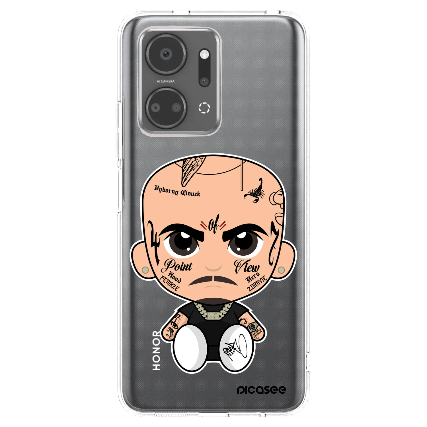 Picasee silikonový průhledný obal pro Honor X7a - Separ