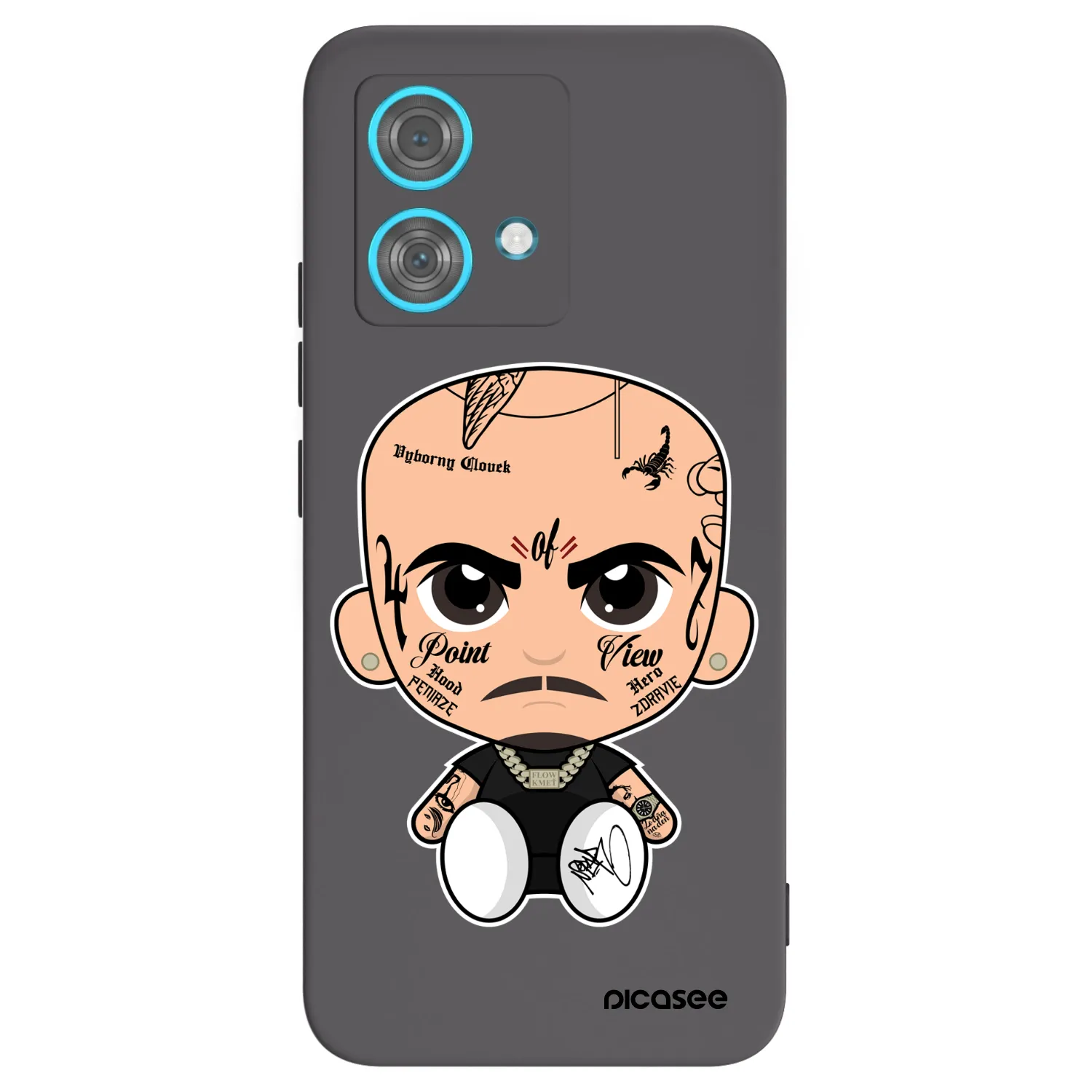 Picasee silikonový černý obal pro Motorola Edge 40 Neo - Separ