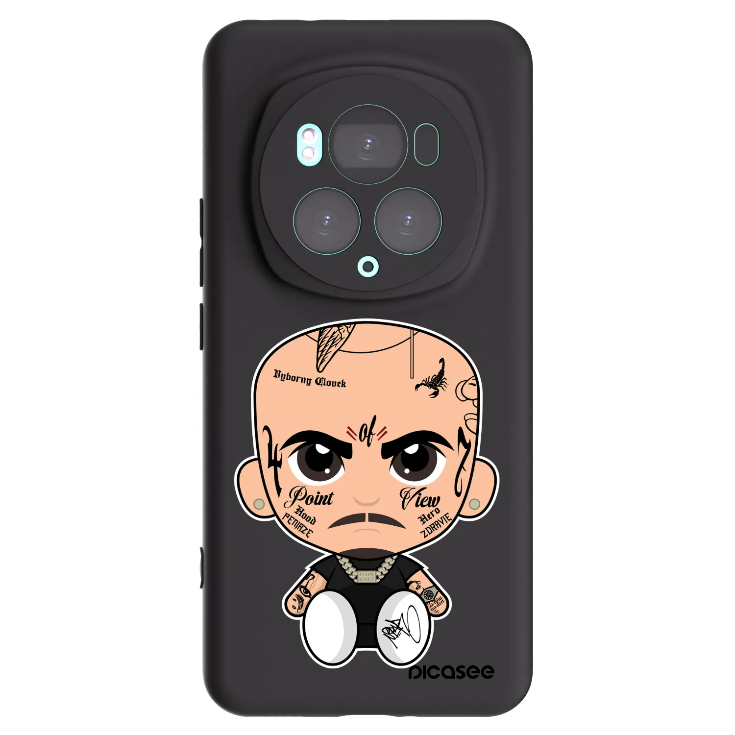 Picasee silikonový černý obal pro Honor Magic6 Pro - Separ