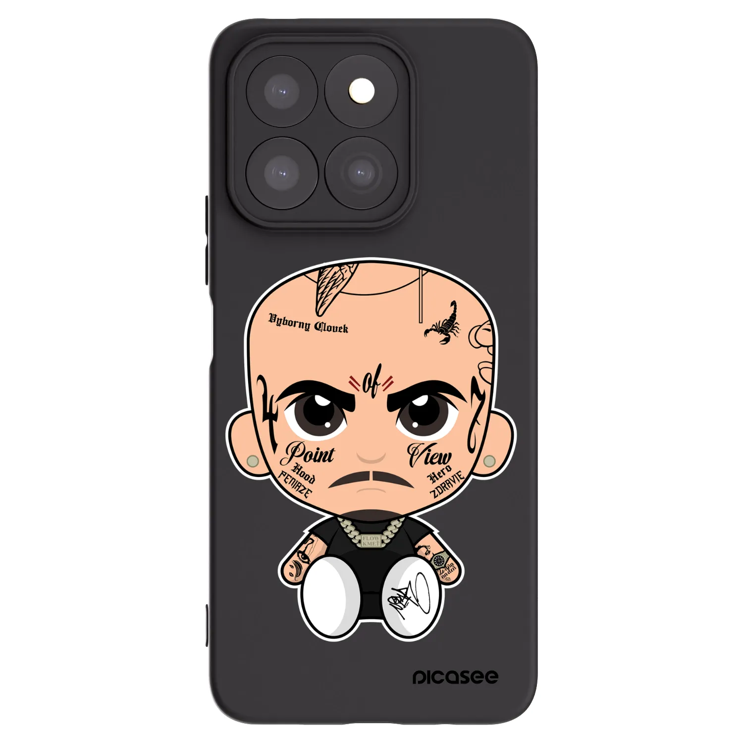 Picasee silikonový černý obal pro Honor X8b - Separ