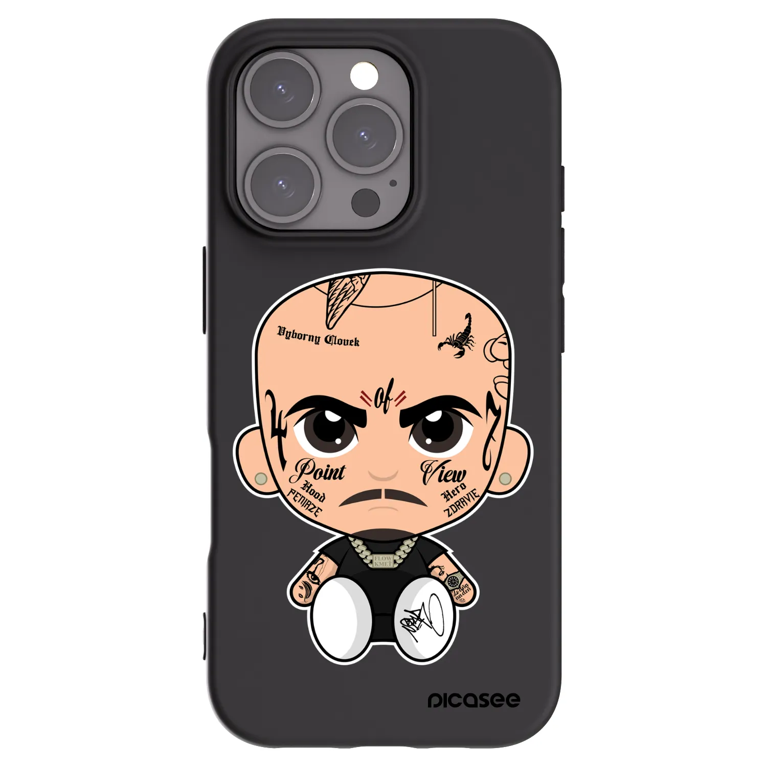 Picasee silikonový černý obal pro Apple iPhone 16 Pro - Separ