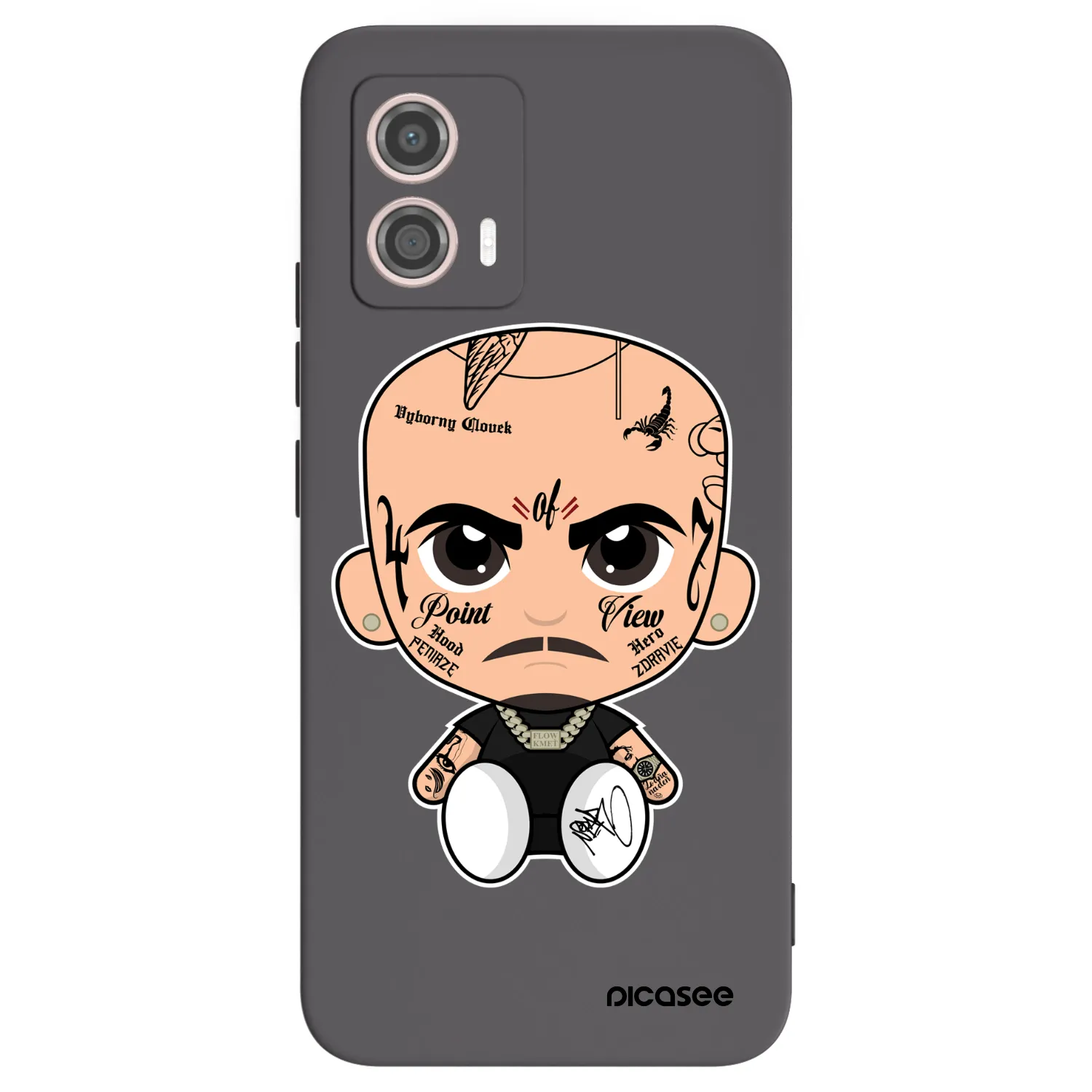 Picasee silikonový černý obal pro Motorola Moto G53 5G - Separ