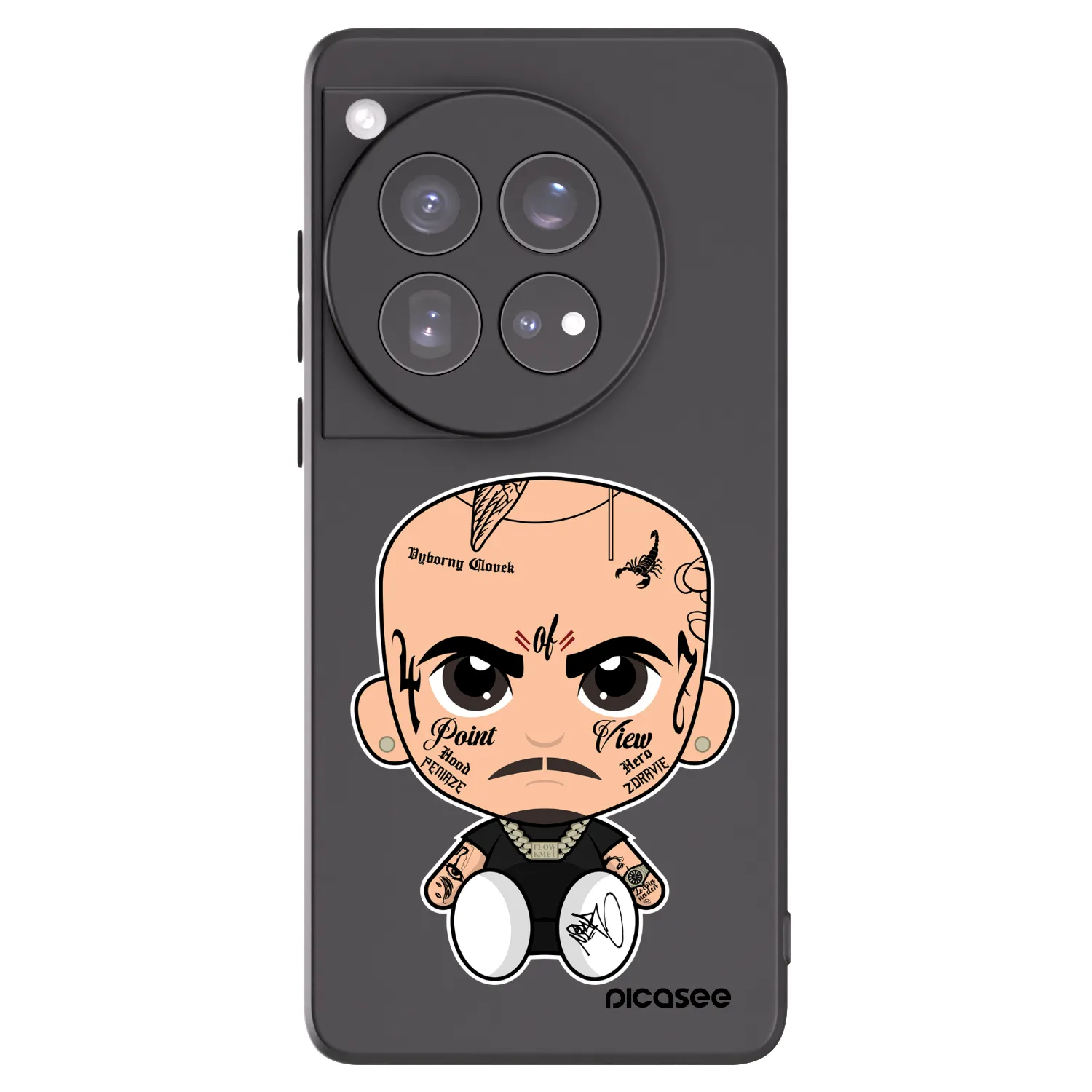 Picasee silikonový černý obal pro OnePlus 12 5G - Separ