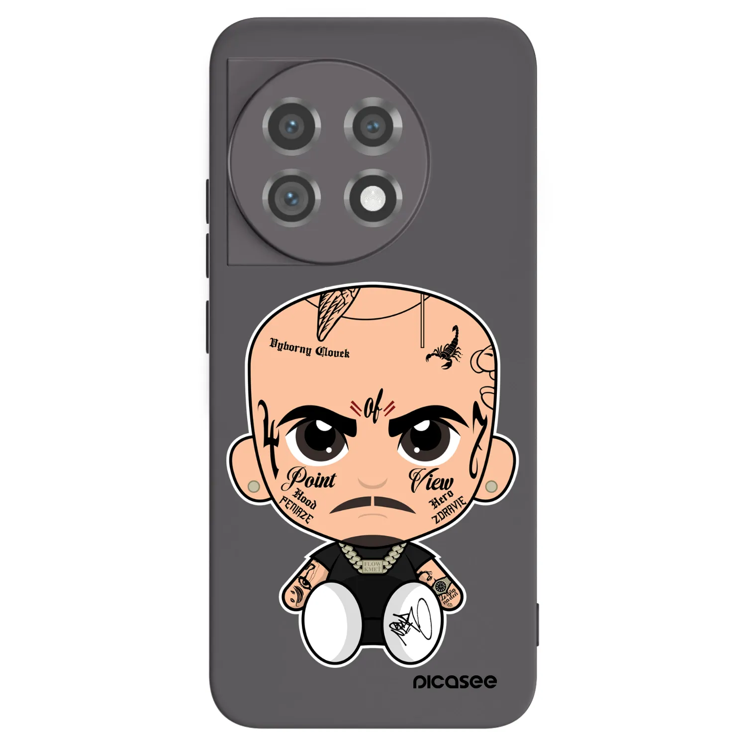 Picasee silikonový černý obal pro OnePlus 11 5G - Separ