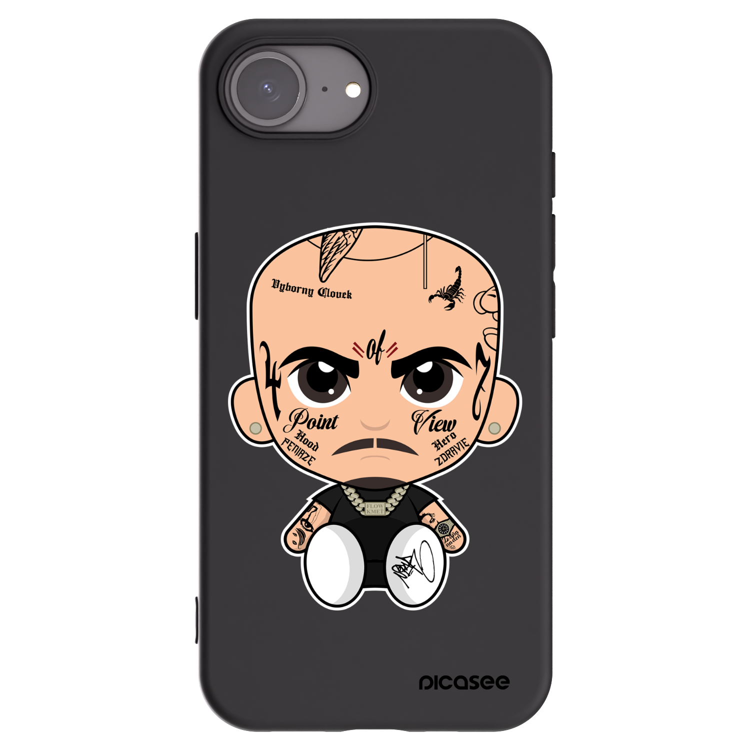 Picasee silikonový černý obal pro Apple iPhone 16e - Separ