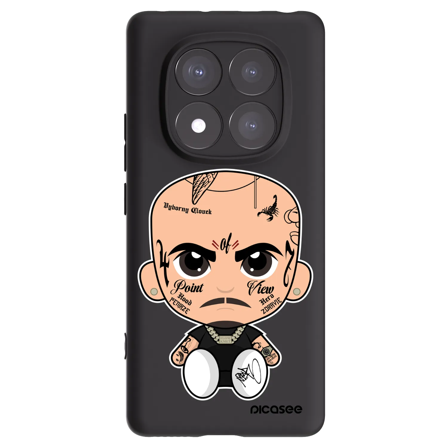 Picasee silikonový černý obal pro Xiaomi Redmi Note 14 Pro+ 5G - Separ