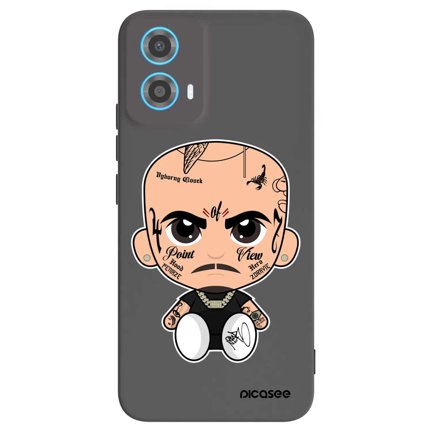 Picasee silikonový černý obal pro Motorola Moto G34 5G - Separ