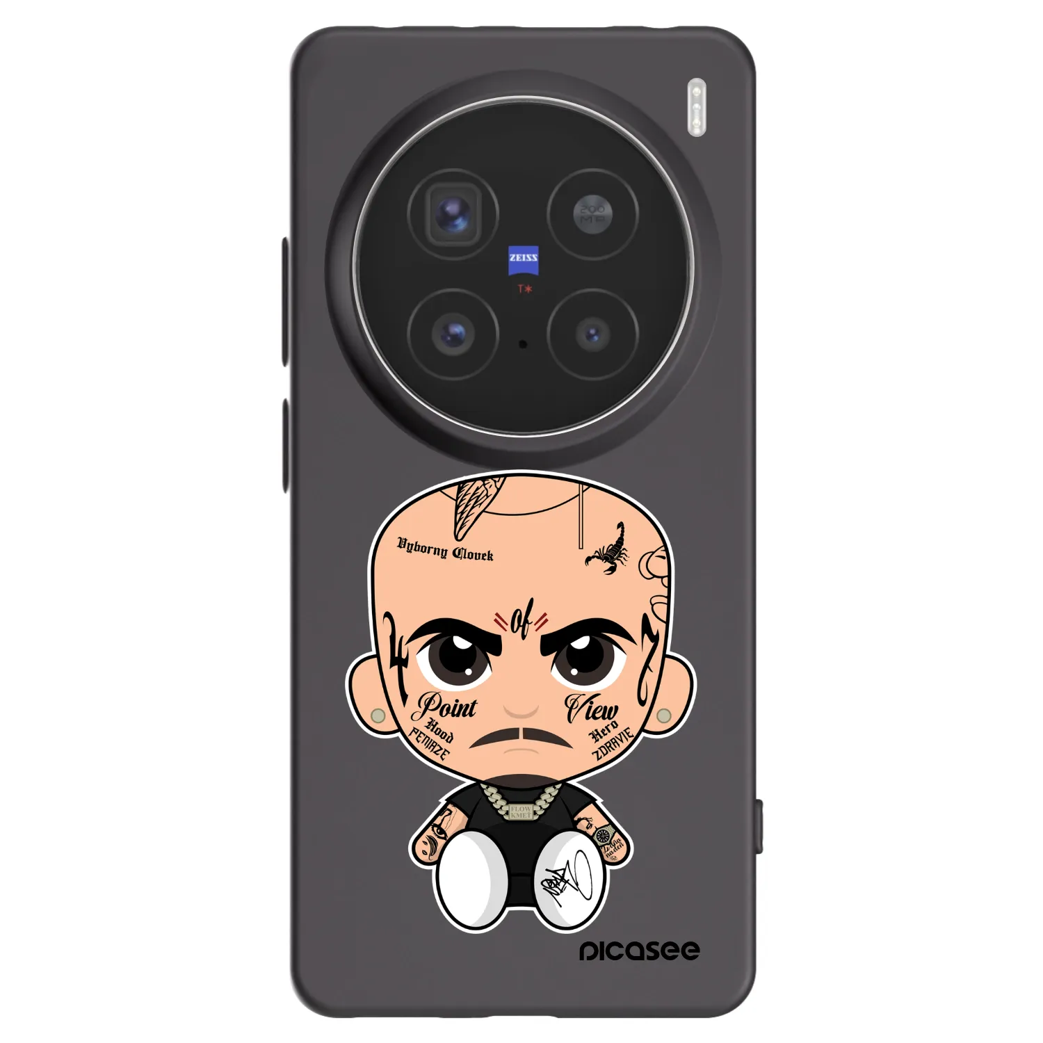 Picasee silikonový černý obal pro Vivo X200 Pro - Separ
