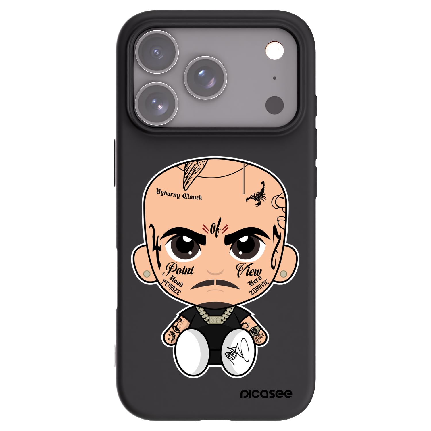 Picasee silikonový černý obal pro Apple iPhone 17 Pro - Separ