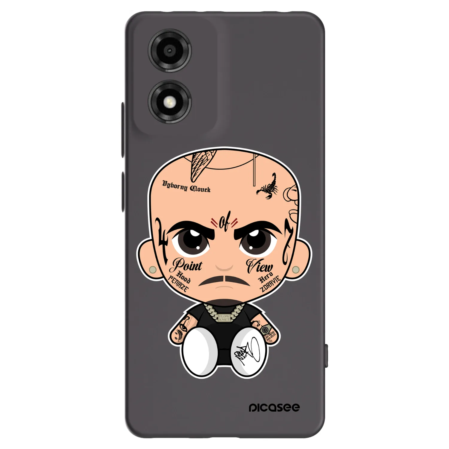 Picasee silikonový černý obal pro Motorola Moto E14 - Separ