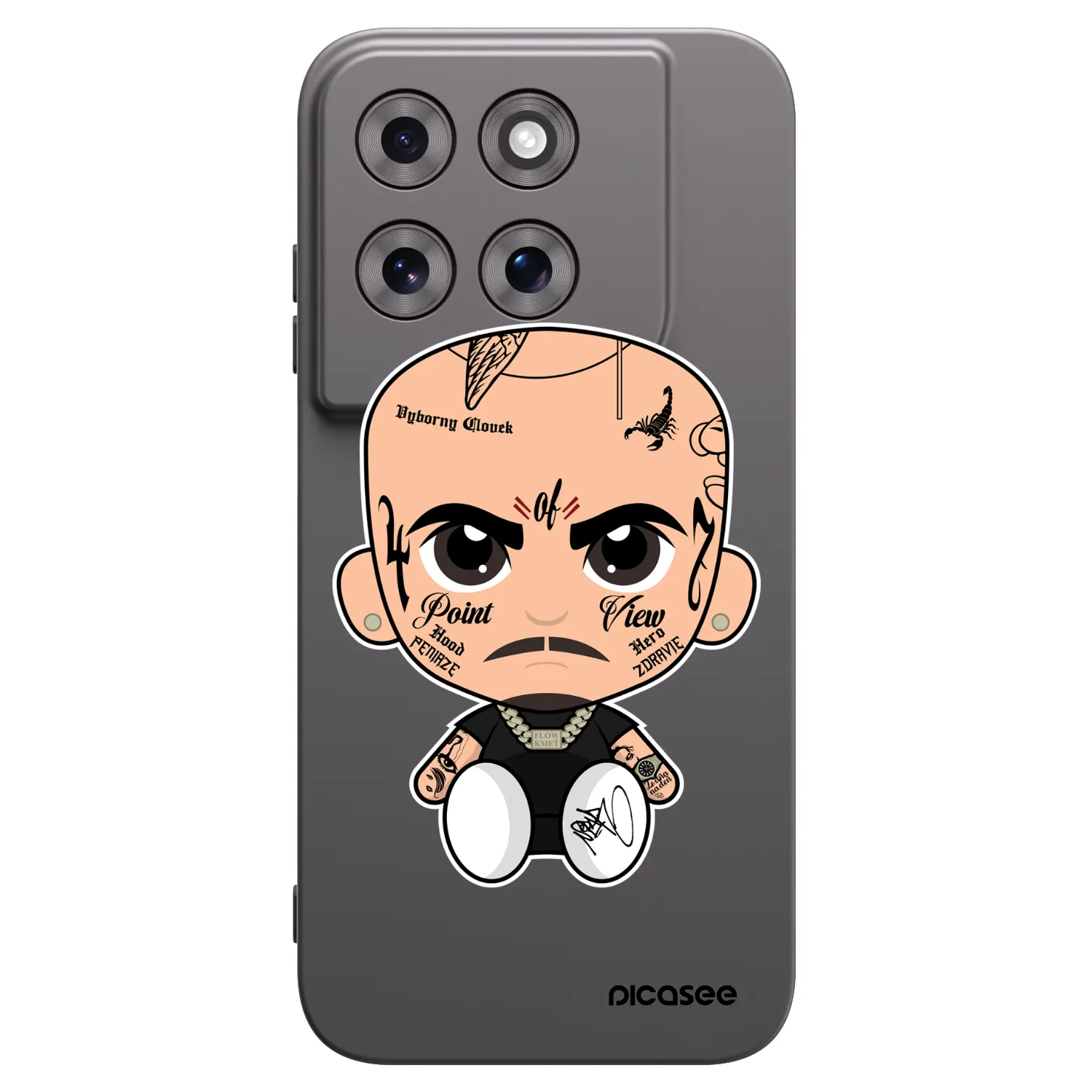Picasee silikonový černý obal pro Motorola Moto G77 - Separ