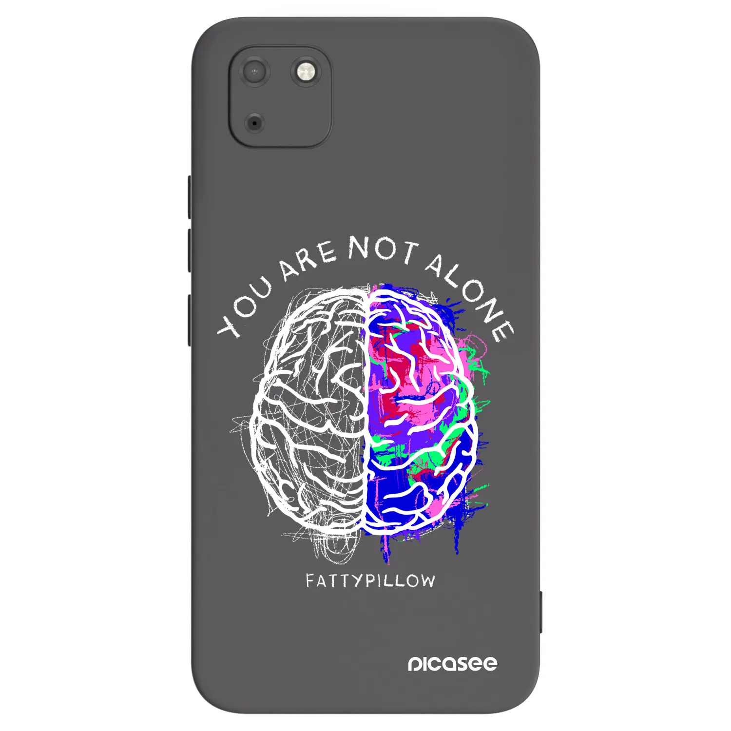 Picasee silikonový černý obal pro Huawei Y5P - Brain - White