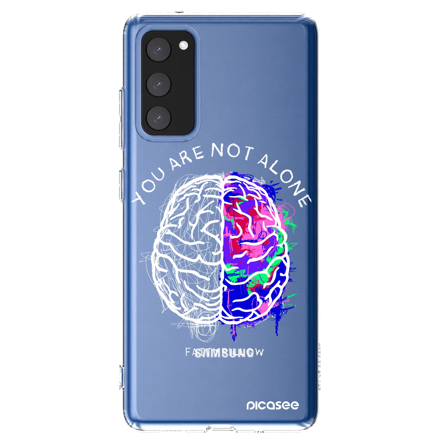 Picasee silikonový průhledný obal pro Samsung Galaxy S20 FE - Brain - White