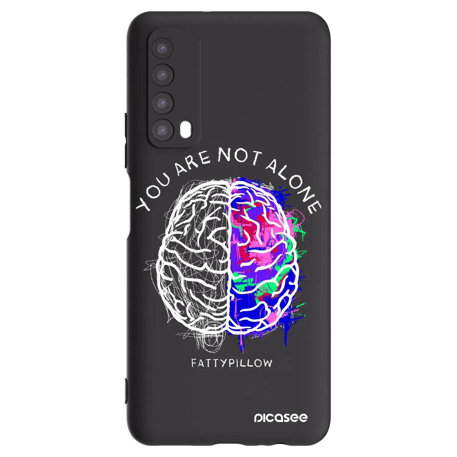 Picasee silikonový černý obal pro Huawei P Smart 2021 - Brain - White