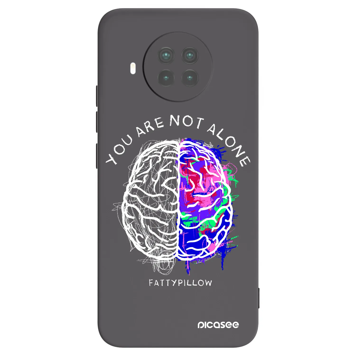 Picasee silikonový černý obal pro Xiaomi Mi 10T Lite - Brain - White