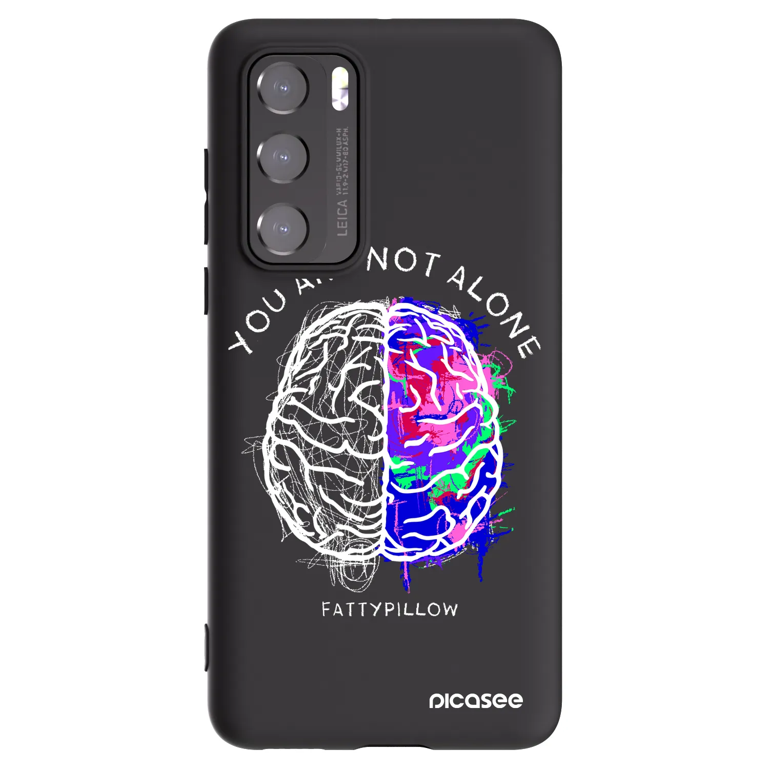 Picasee silikonový černý obal pro Huawei P40 - Brain - White
