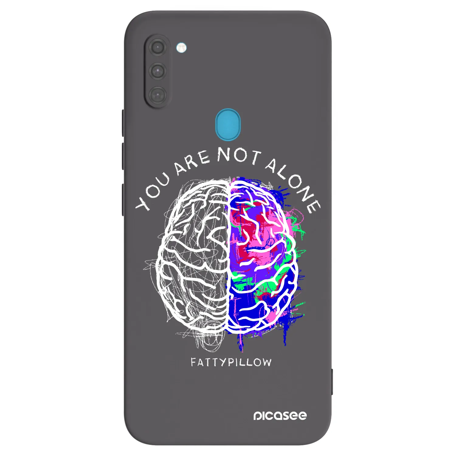 Picasee silikonový černý obal pro Samsung Galaxy M11 - Brain - White