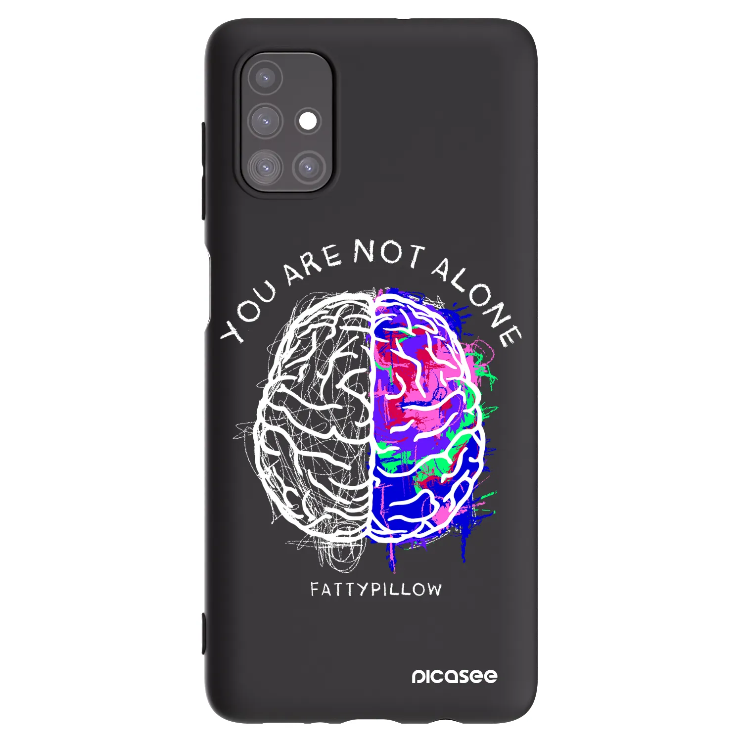 Picasee silikonový černý obal pro Samsung Galaxy M51 M515F - Brain - White
