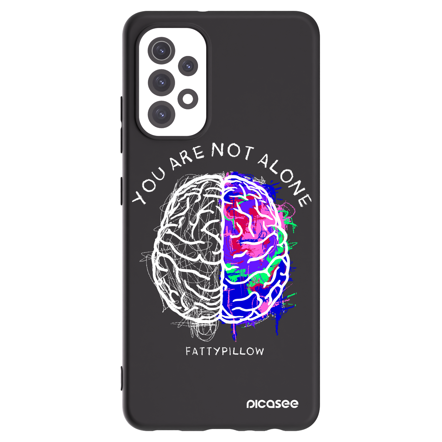 Picasee silikonový černý obal pro Samsung Galaxy A32 5G A326B - Brain - White