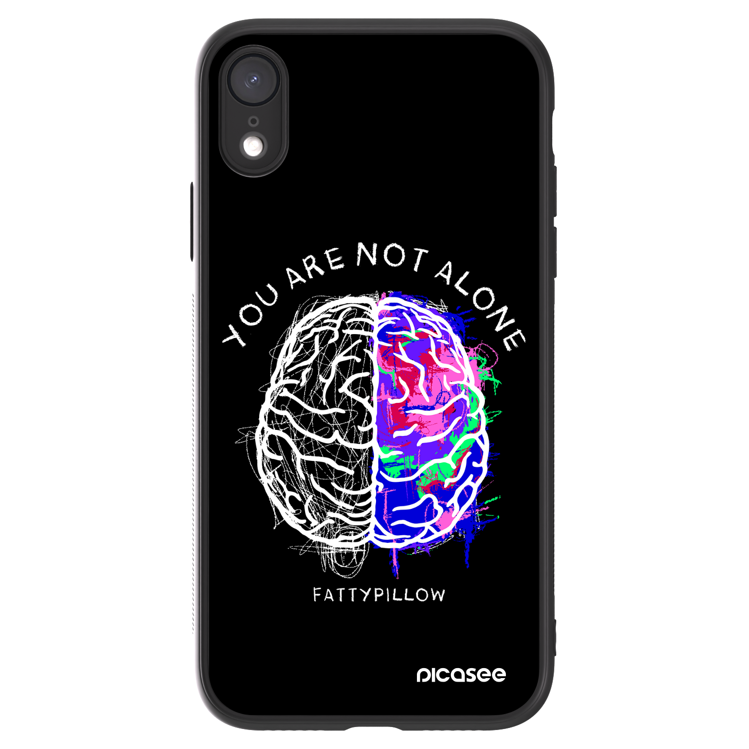 Picasee ULTIMATE CASE pro Apple iPhone XR - Brain - White