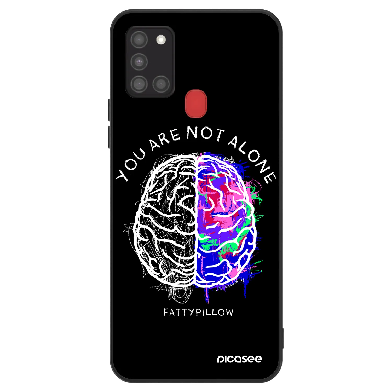 Picasee ULTIMATE CASE pro Samsung Galaxy A21s - Brain - White