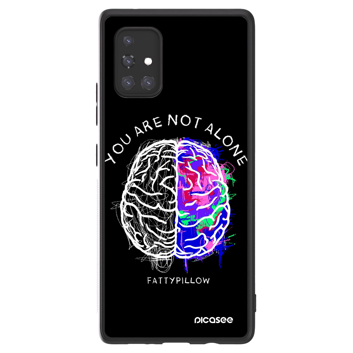 Picasee ULTIMATE CASE pro Samsung Galaxy A71 A715F - Brain - White