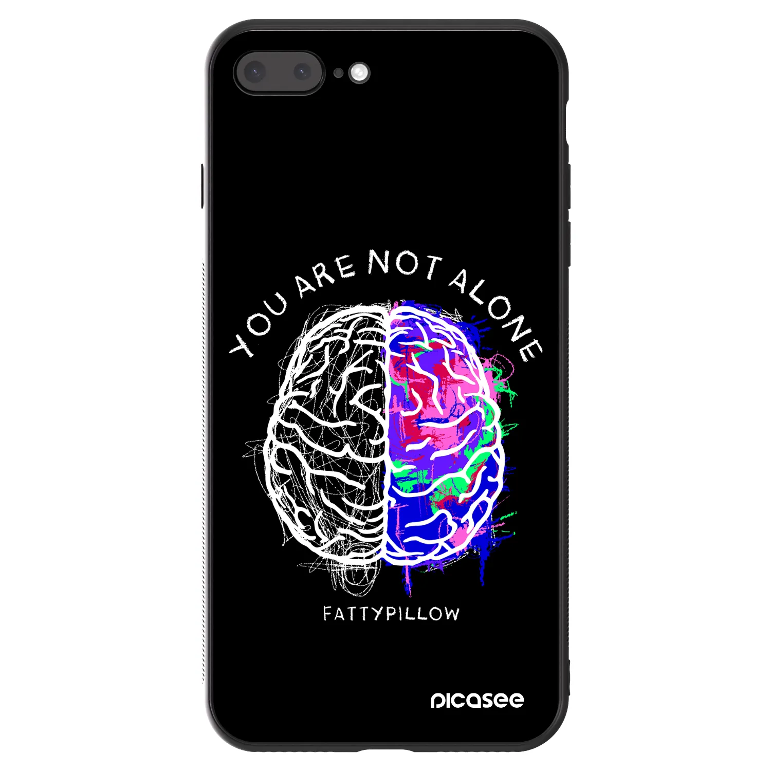 Picasee ULTIMATE CASE pro Apple iPhone 7 Plus - Brain - White