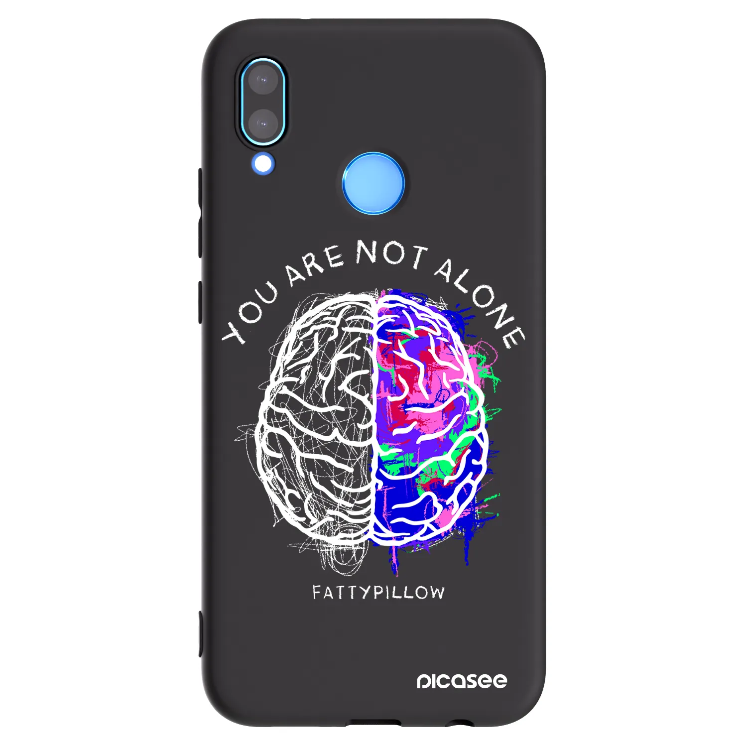 Picasee silikonový černý obal pro Huawei P20 Lite - Brain - White