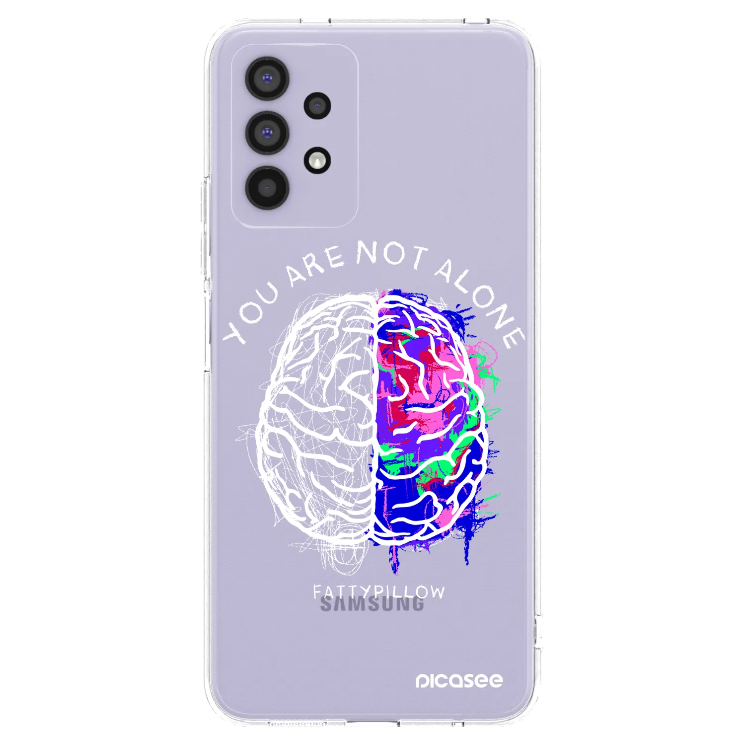 Picasee silikonový průhledný obal pro Samsung Galaxy A32 4G SM-A325F - Brain - White