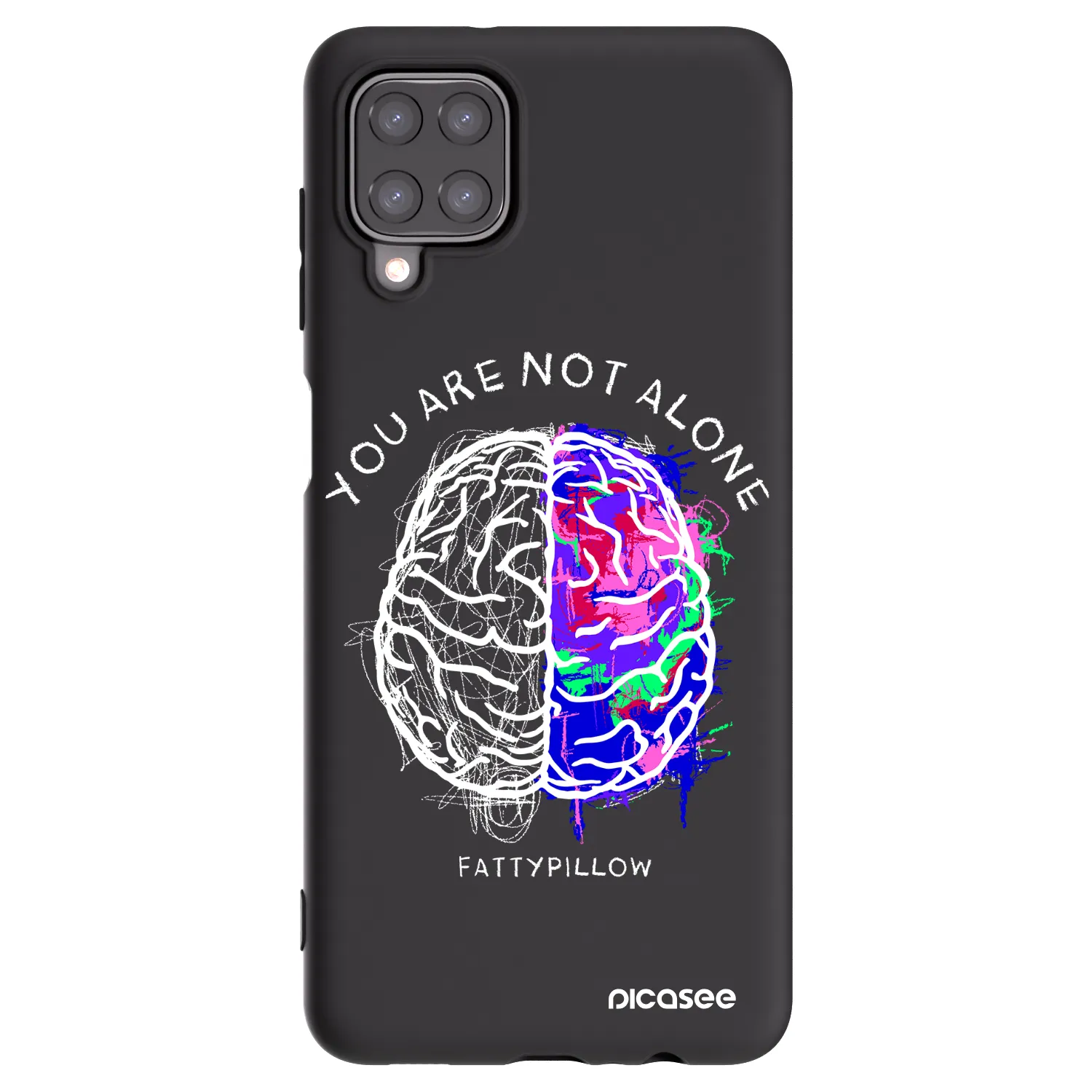 Picasee silikonový černý obal pro Samsung Galaxy M12 M127F - Brain - White