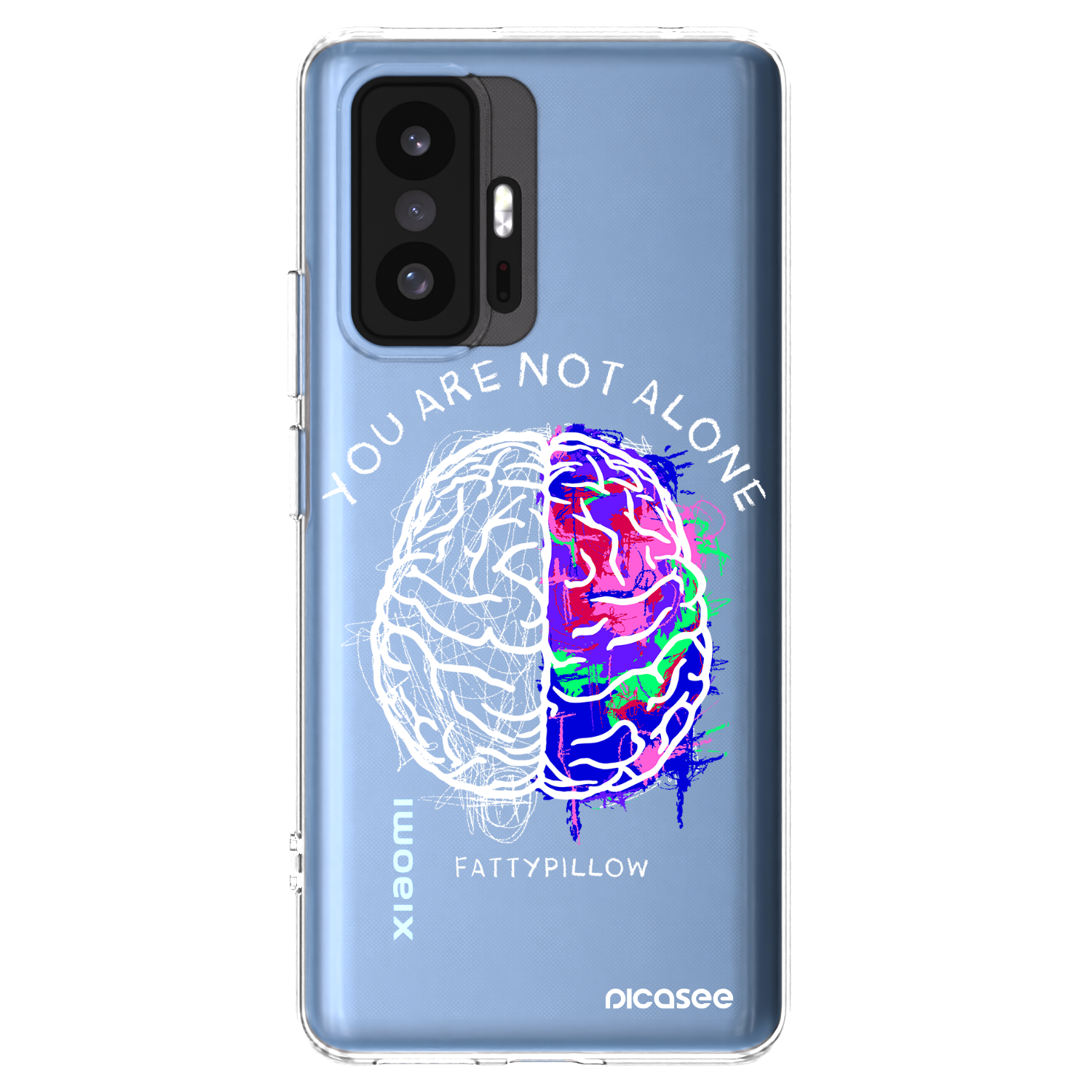 Picasee silikonový průhledný obal pro Xiaomi 11T - Brain - White