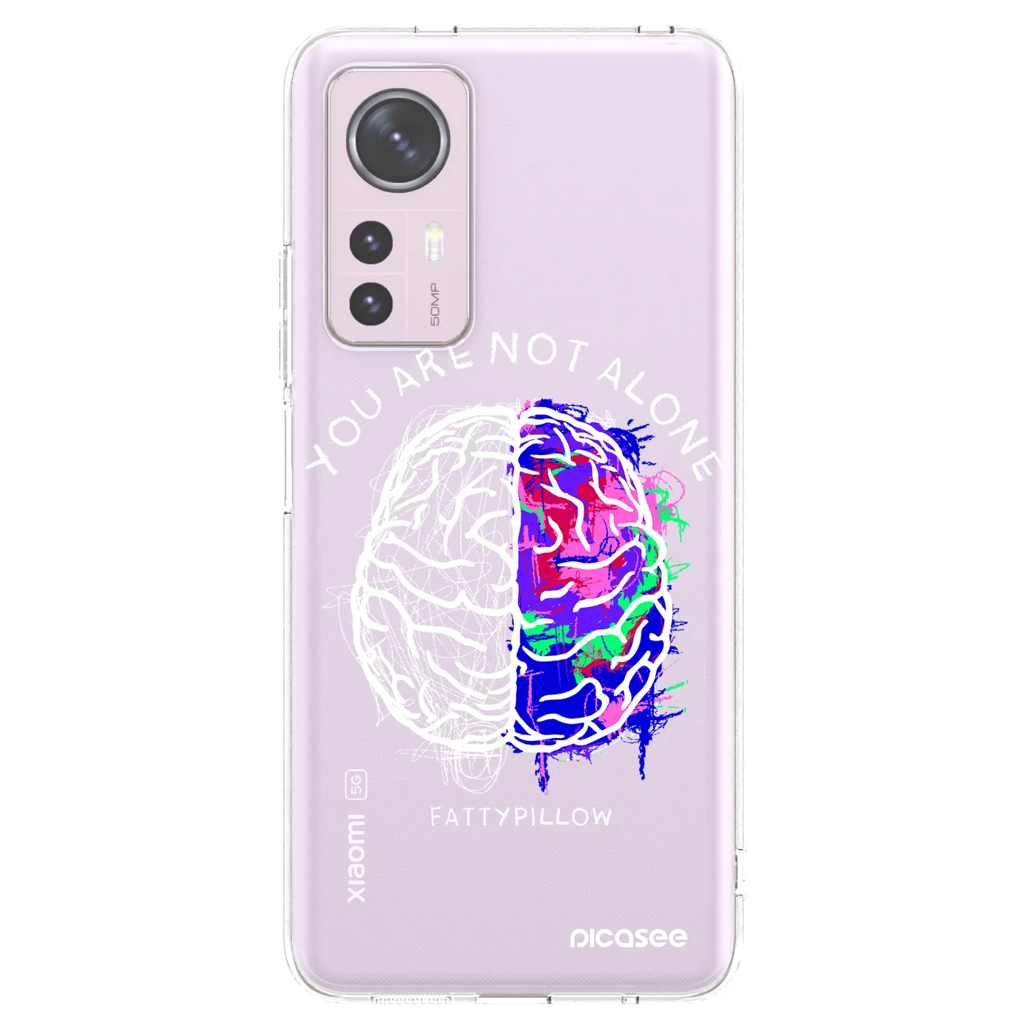 Picasee silikonový průhledný obal pro Xiaomi 12 - Brain - White