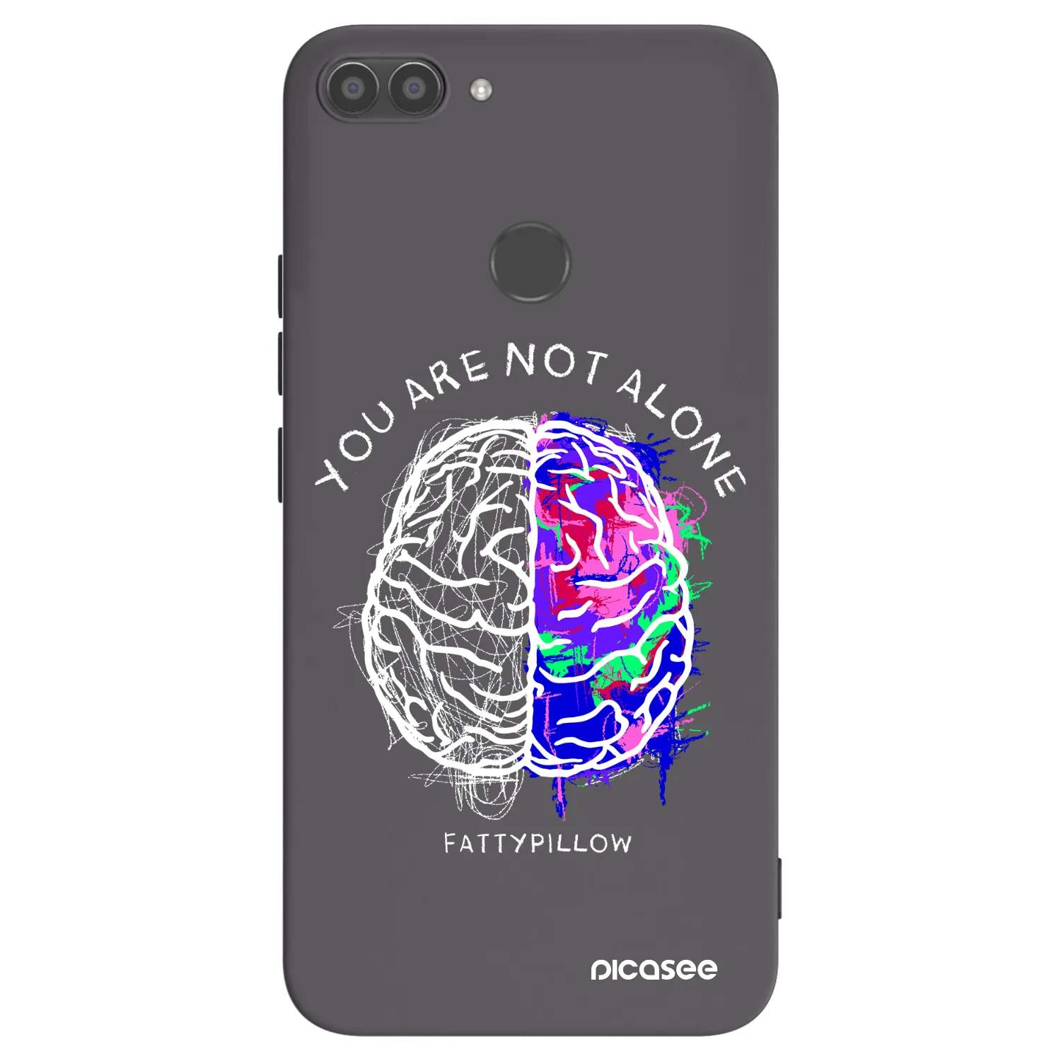 Picasee silikonový černý obal pro Huawei P Smart - Brain - White