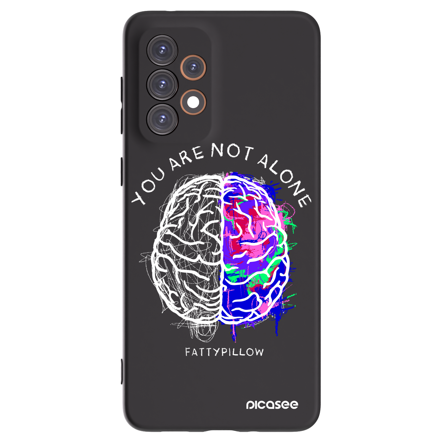 Picasee silikonový černý obal pro Samsung Galaxy A33 5G A336 - Brain - White