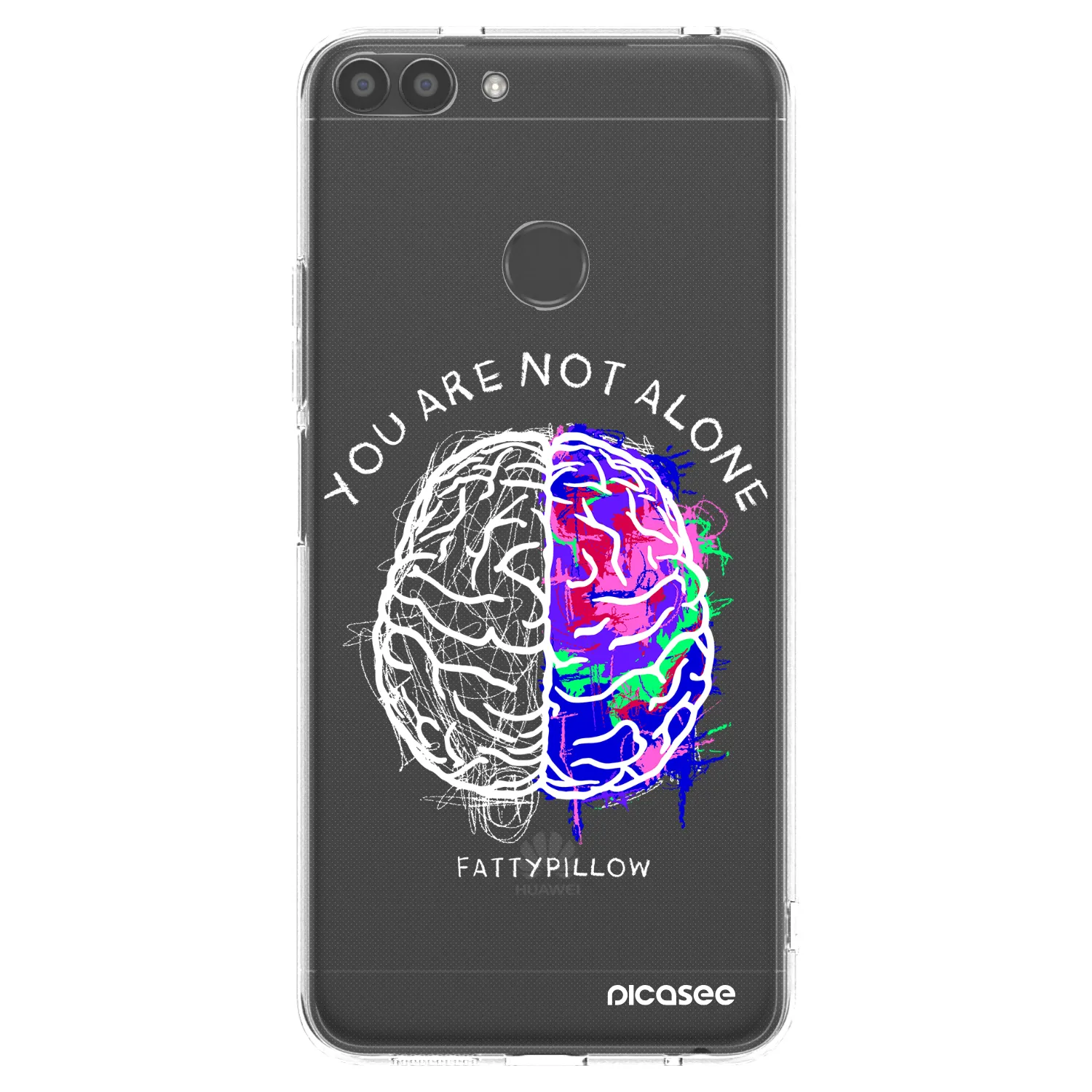 Picasee silikonový průhledný obal pro Huawei P Smart - Brain - White