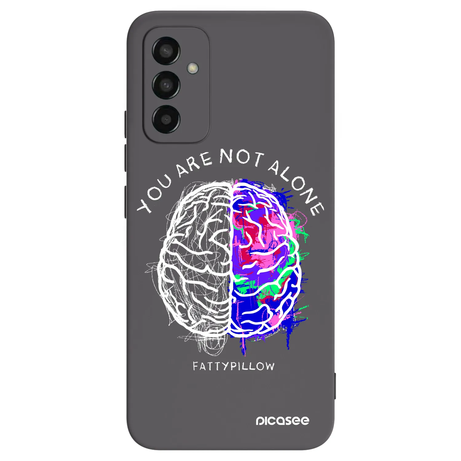 Picasee silikonový černý obal pro Samsung Galaxy M13 M135F - Brain - White