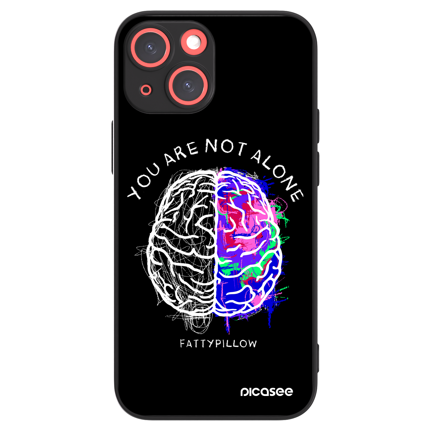 Picasee ULTIMATE CASE MagSafe pro Apple iPhone 13 mini - Brain - White