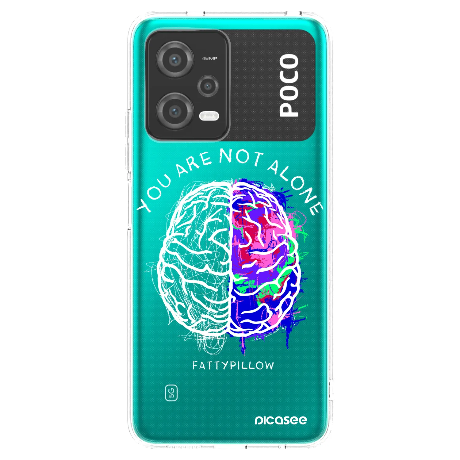 Picasee silikonový průhledný obal pro Xiaomi Poco X5 - Brain - White