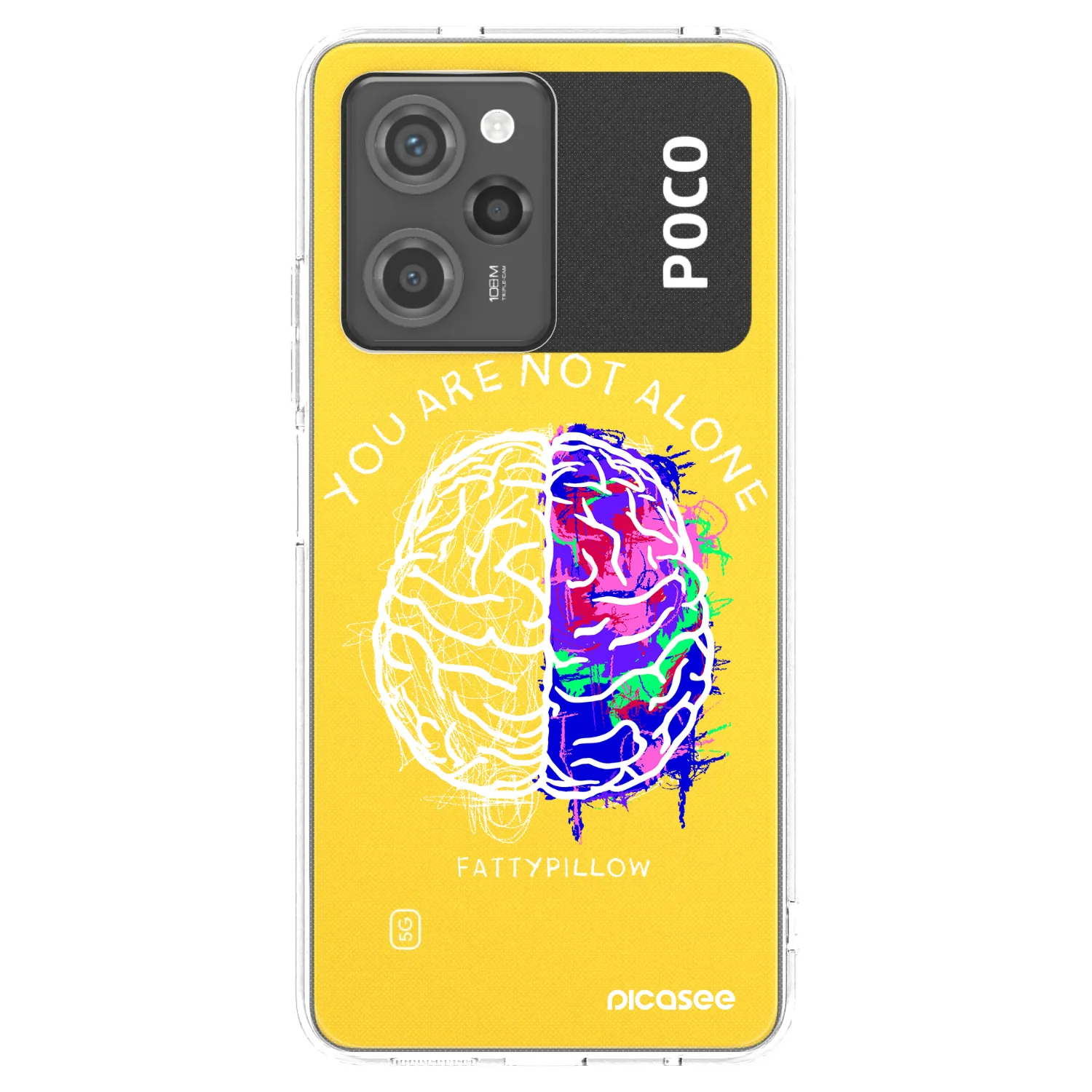 Picasee silikonový černý obal pro Xiaomi Poco X5 Pro - Brain - White