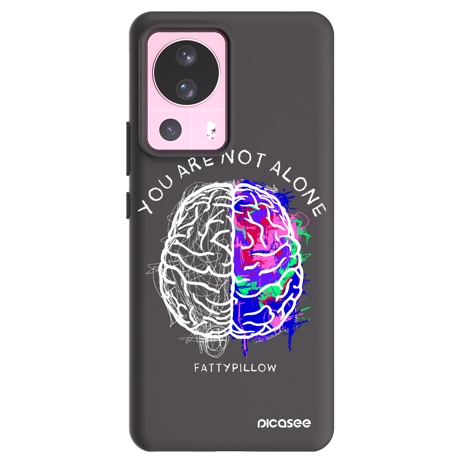Picasee silikonový černý obal pro Xiaomi 13 Lite - Brain - White