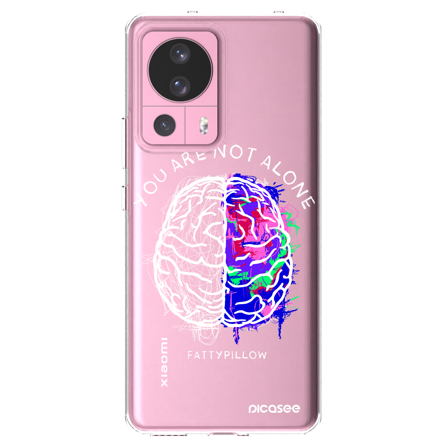 Picasee silikonový průhledný obal pro Xiaomi 13 Lite - Brain - White
