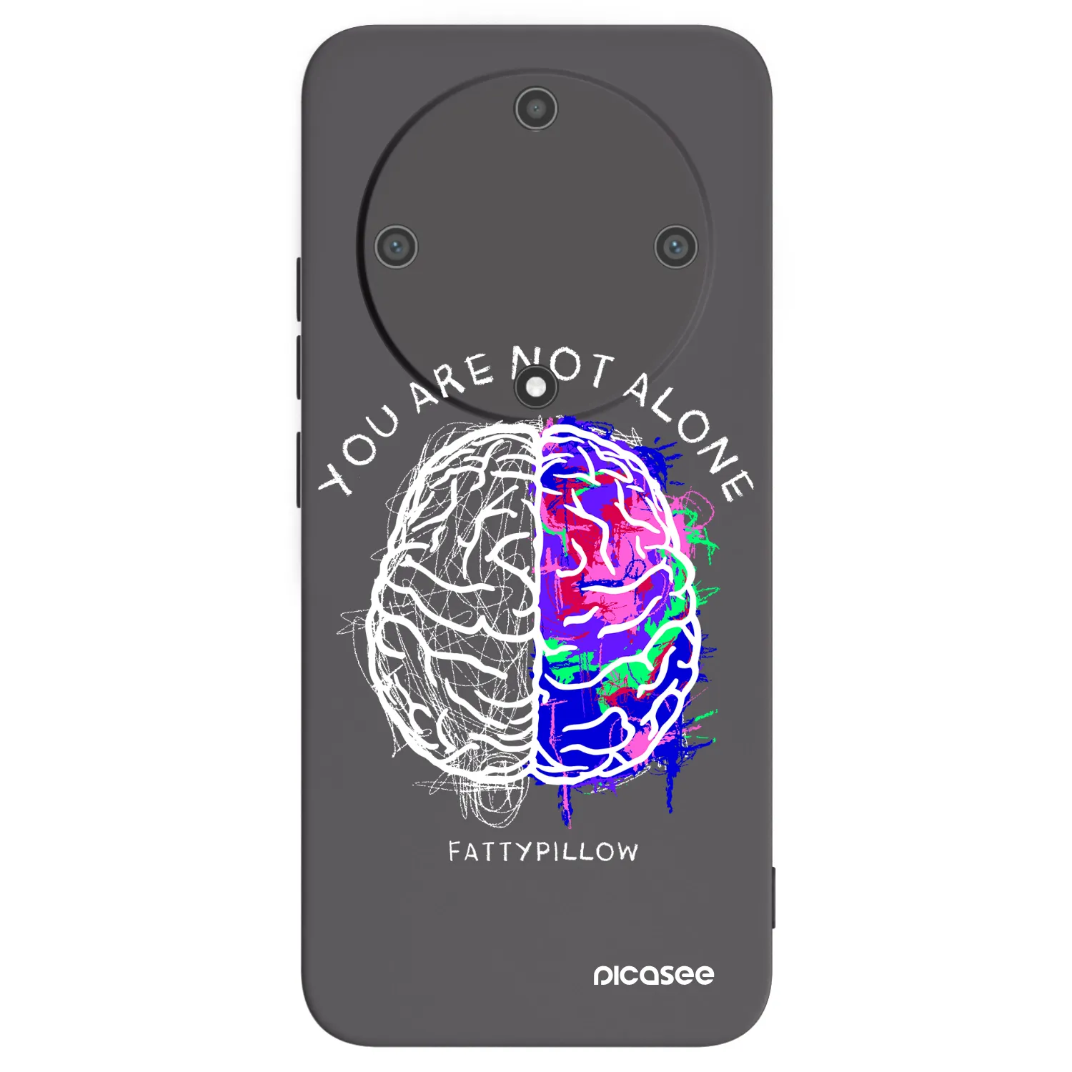 Picasee silikonový černý obal pro Honor Magic5 Lite 5G - Brain - White