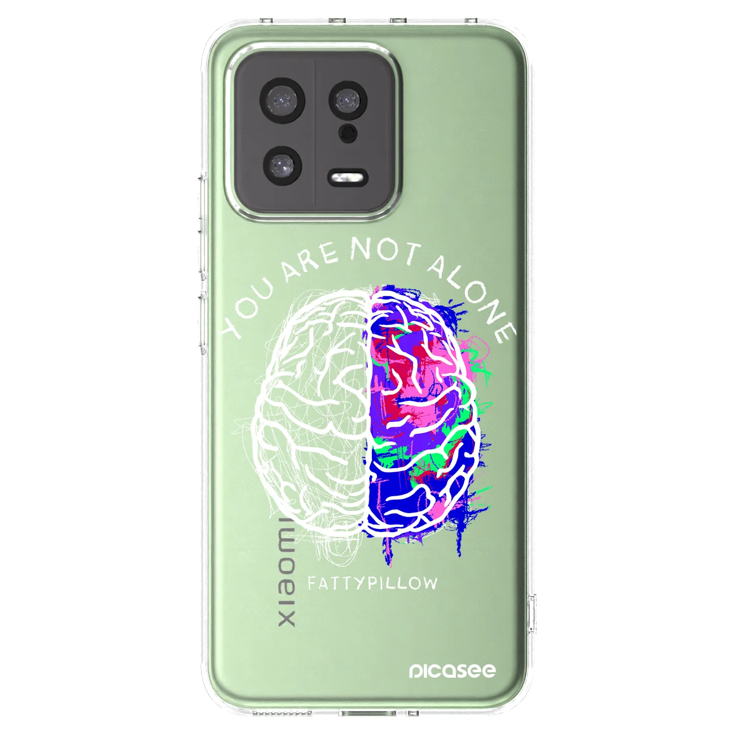 Picasee silikonový průhledný obal pro Xiaomi 13 - Brain - White