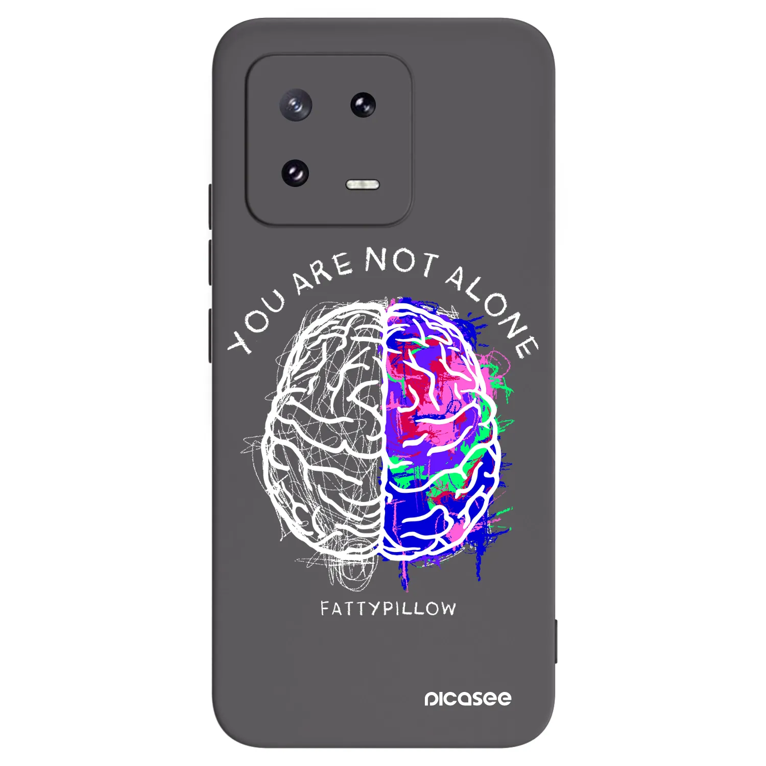 Picasee silikonový černý obal pro Xiaomi 13 Pro - Brain - White