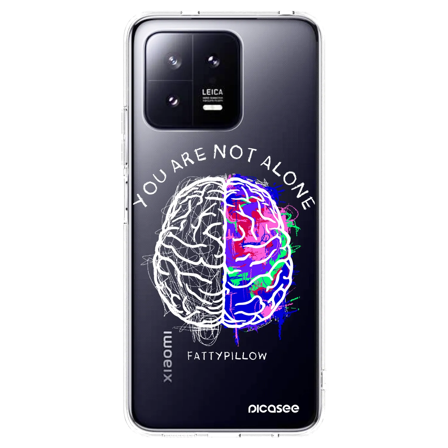 Picasee silikonový průhledný obal pro Xiaomi 13 Pro - Brain - White