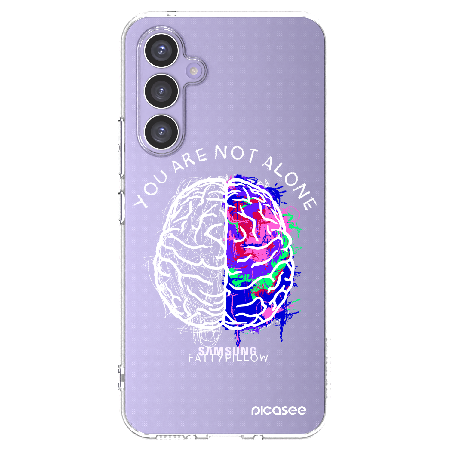 Picasee silikonový průhledný obal pro Samsung Galaxy A54 5G A546B - Brain - White