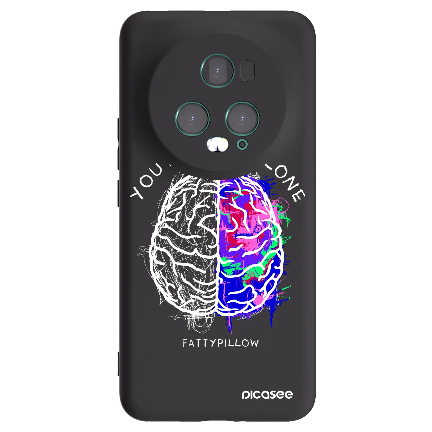 Picasee silikonový černý obal pro Honor Magic5 Pro - Brain - White