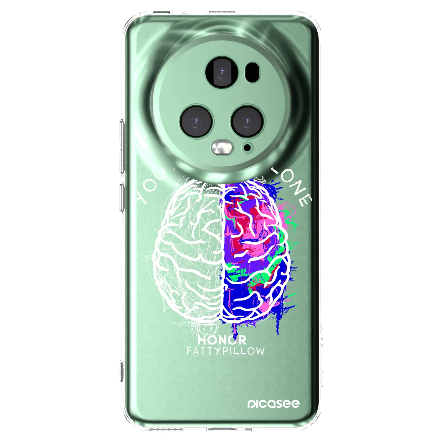 Picasee silikonový průhledný obal pro Honor Magic5 Pro - Brain - White