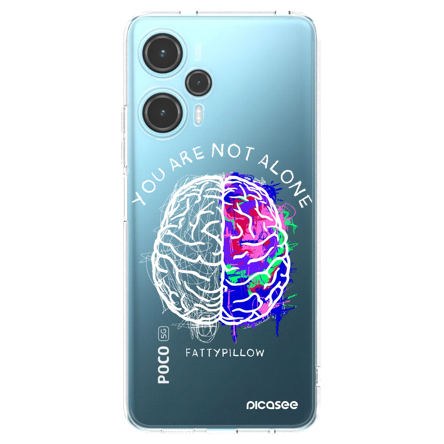 Picasee silikonový průhledný obal pro Xiaomi Poco F5 - Brain - White