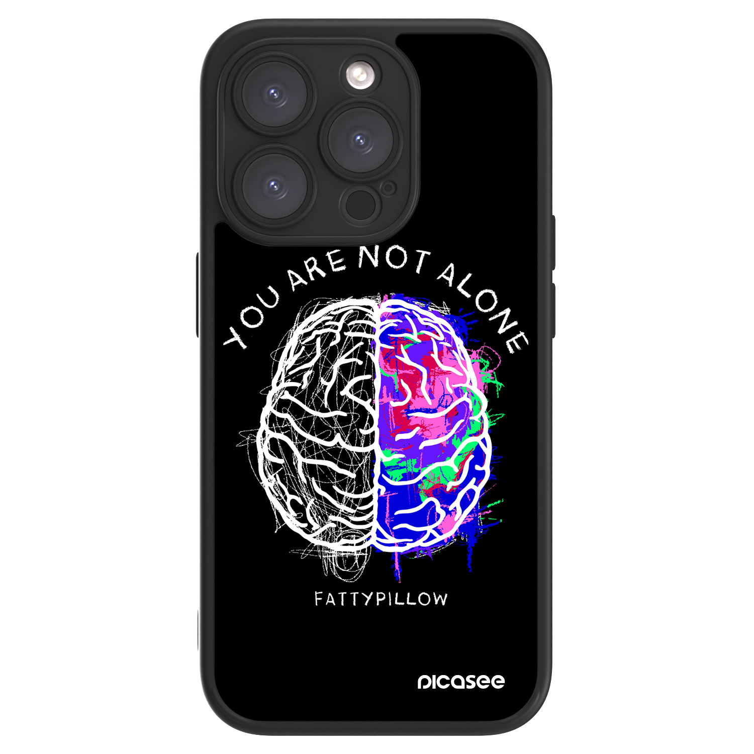 Picasee ULTIMATE CASE pro Apple iPhone 15 Pro - Brain - White